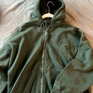 oversized heavy zip up